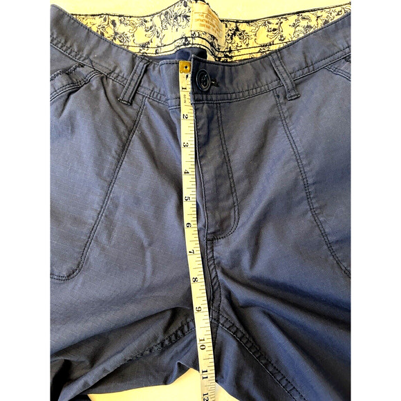 EDDIE BAUER Women's Ripstop Crop Cargo Hiking Pants Sz 14 Navy Outdoor Stretch - Picture 4 of 8